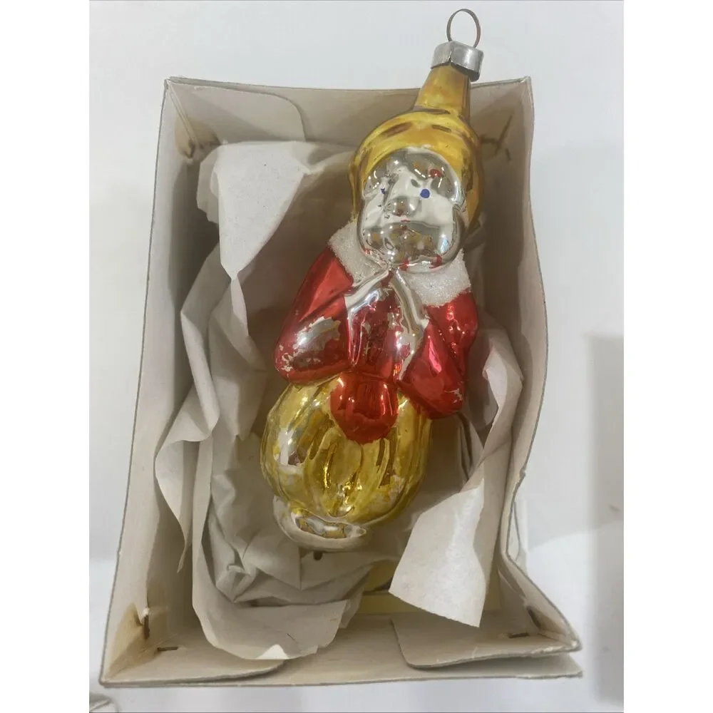 Vintage Inge-Glas‎ Christmas Ornament Genie W/ Original Box